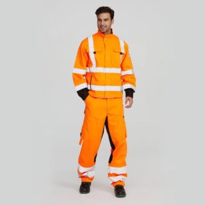 Safety Welding Work Suit Uniform With Reflective Tapes (1)